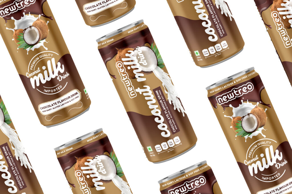 Newtreo Coconut Milk-Drink Chocolate Flavour cans